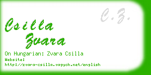 csilla zvara business card